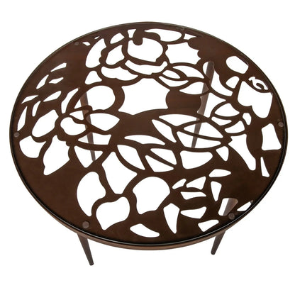 Devon Tree Design Glass Top Aluminum Base Indoor Outdoor Bistro Dining Table - Elax Furniture