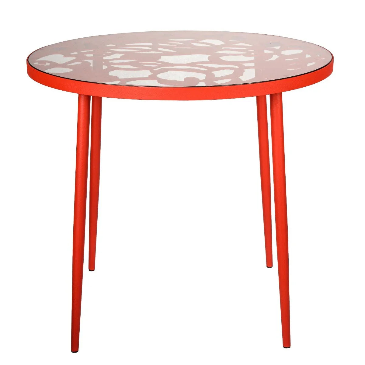 Devon Tree Design Glass Top Aluminum Base Indoor Outdoor Bistro Dining Table - Elax Furniture