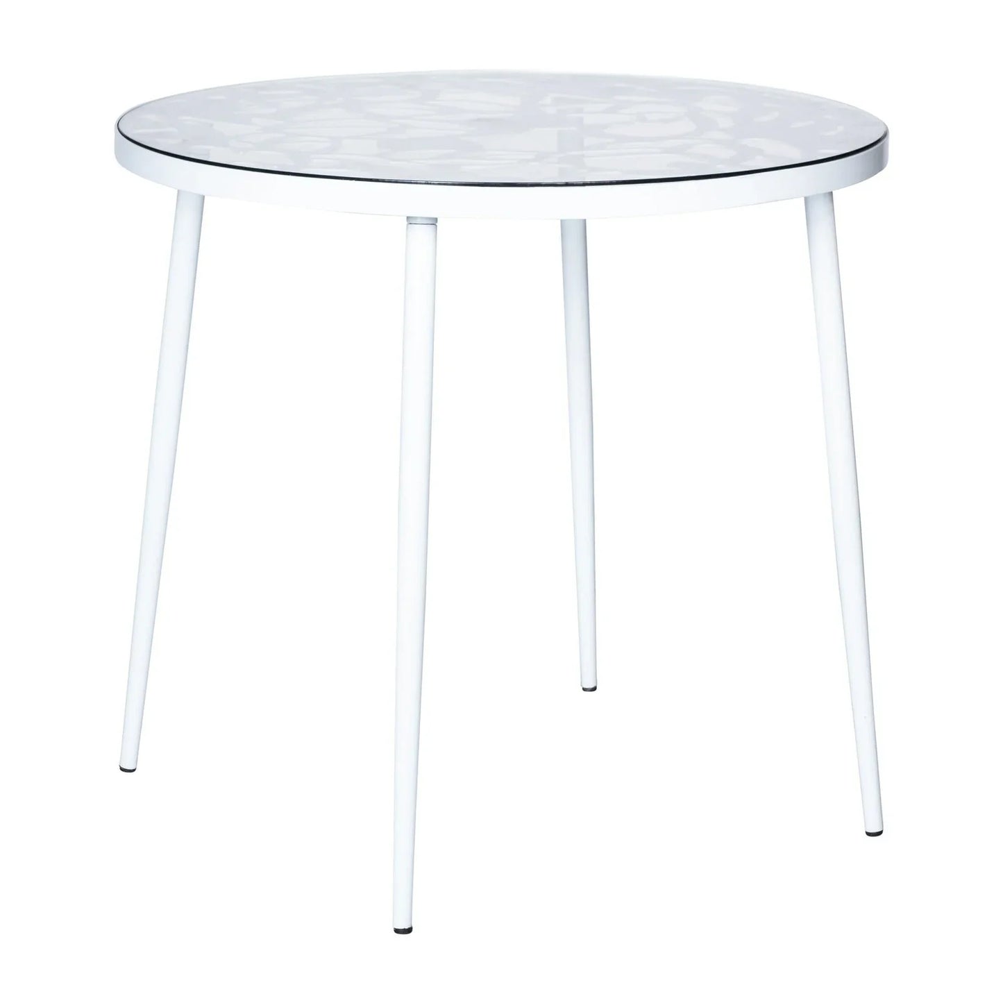 Devon Tree Design Glass Top Aluminum Base Indoor Outdoor Bistro Dining Table - Elax Furniture