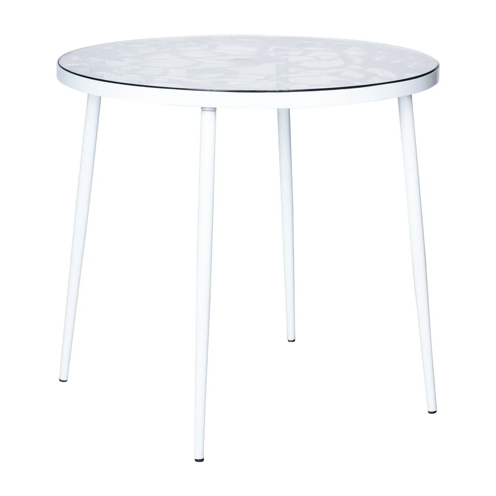 Devon Tree Design Glass Top Aluminum Base Indoor Outdoor Bistro Dining Table - Elax Furniture