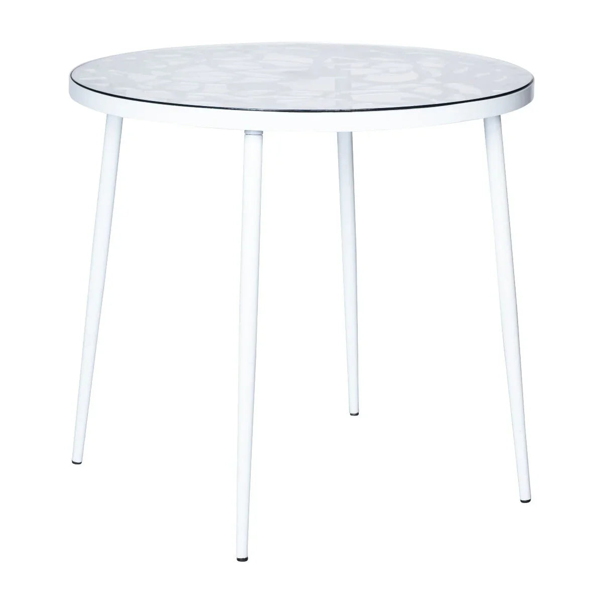 Devon Tree Design Glass Top Aluminum Base Indoor Outdoor Bistro Dining Table - Elax Furniture