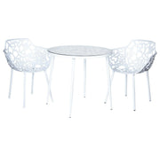 Devon Tree Design Glass Top Aluminum Base Indoor Outdoor Bistro Dining Table - Elax Furniture