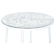 Devon Tree Design Glass Top Aluminum Base Indoor Outdoor Bistro Dining Table - Elax Furniture