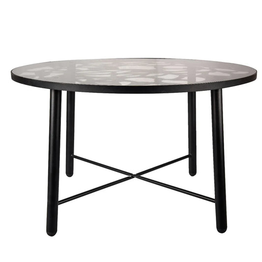 Devon Tree Design Glass Top Aluminum Base Indoor Outdoor 47.25" Dining Table - Elax Furniture