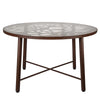 Devon Tree Design Glass Top Aluminum Base Indoor Outdoor 47.25" Dining Table