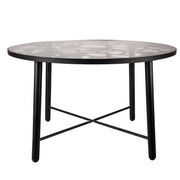 Devon 7-Piece Outdoor Dining Set: Aluminum Table with Glass Top & 6 Flower Armchairs - Elax Furniture