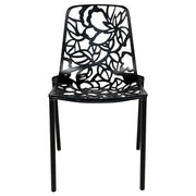 Devon 7-Piece Outdoor Dining Set: Aluminum Table with Glass Top & 6 Flower Armchairs - Elax Furniture
