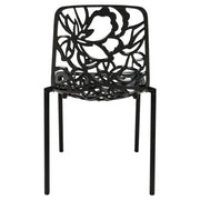Devon 7-Piece Outdoor Dining Set: Aluminum Table with Glass Top & 6 Flower Armchairs - Elax Furniture