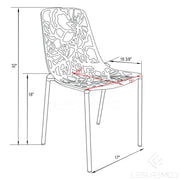 Devon 7-Piece Outdoor Dining Set: Aluminum Table with Glass Top & 6 Stackable Flower Chairs - Elax Furniture