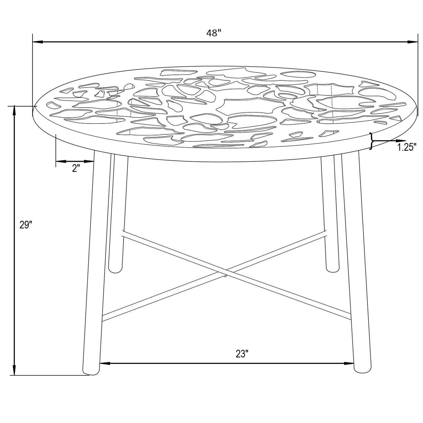 Devon 7-Piece Outdoor Dining Set: Aluminum Table with Glass Top & 6 Stackable Flower Chairs - Elax Furniture