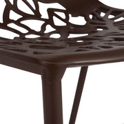 Devon 7-Piece Outdoor Dining Set: Aluminum Table with Glass Top & 6 Stackable Flower Chairs - Elax Furniture