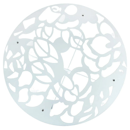 Devon 7-Piece Outdoor Dining Set: Aluminum Table with Glass Top & 6 Stackable Flower Chairs - Elax Furniture