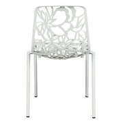 Devon 7-Piece Outdoor Dining Set: Aluminum Table with Glass Top & 6 Flower Armchairs - Elax Furniture