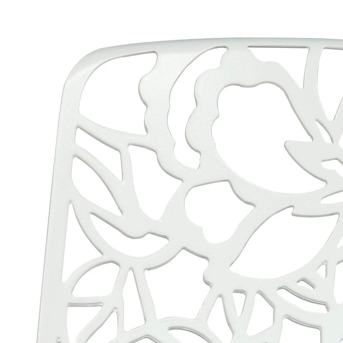 Devon 7-Piece Outdoor Dining Set: Aluminum Table with Glass Top & 6 Flower Armchairs - Elax Furniture