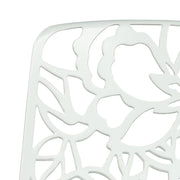 Devon 7-Piece Outdoor Dining Set: Aluminum Table with Glass Top & 6 Flower Armchairs - Elax Furniture