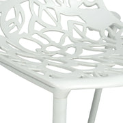 Devon 7-Piece Outdoor Dining Set: Aluminum Table with Glass Top & 6 Stackable Flower Chairs - Elax Furniture