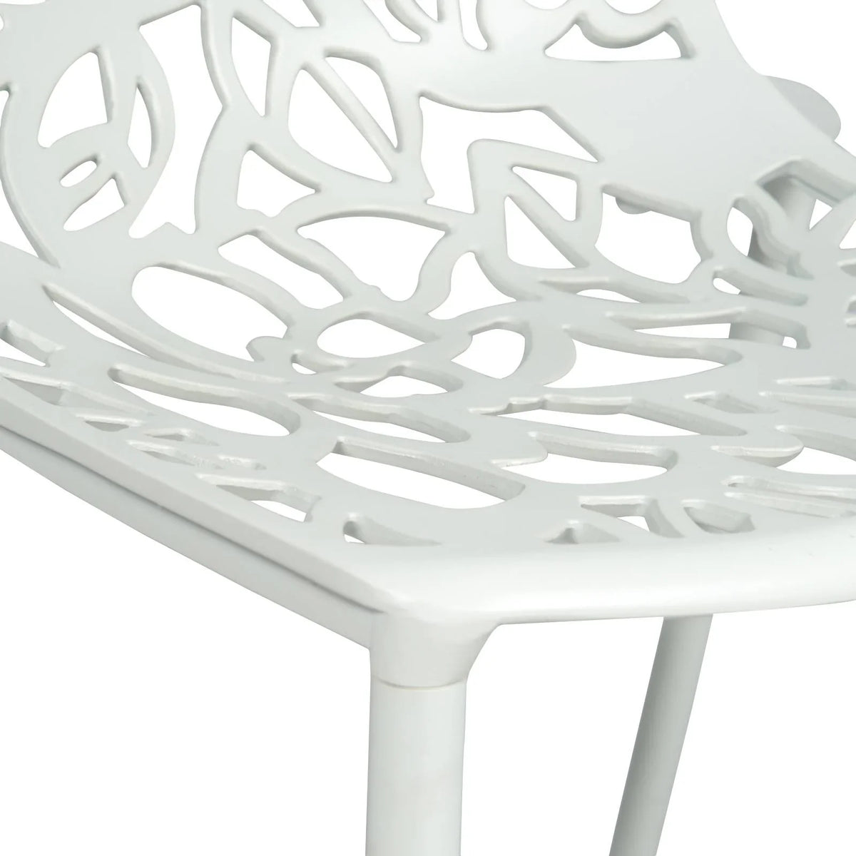 Devon 7-Piece Outdoor Dining Set: Aluminum Table with Glass Top & 6 Flower Armchairs - Elax Furniture