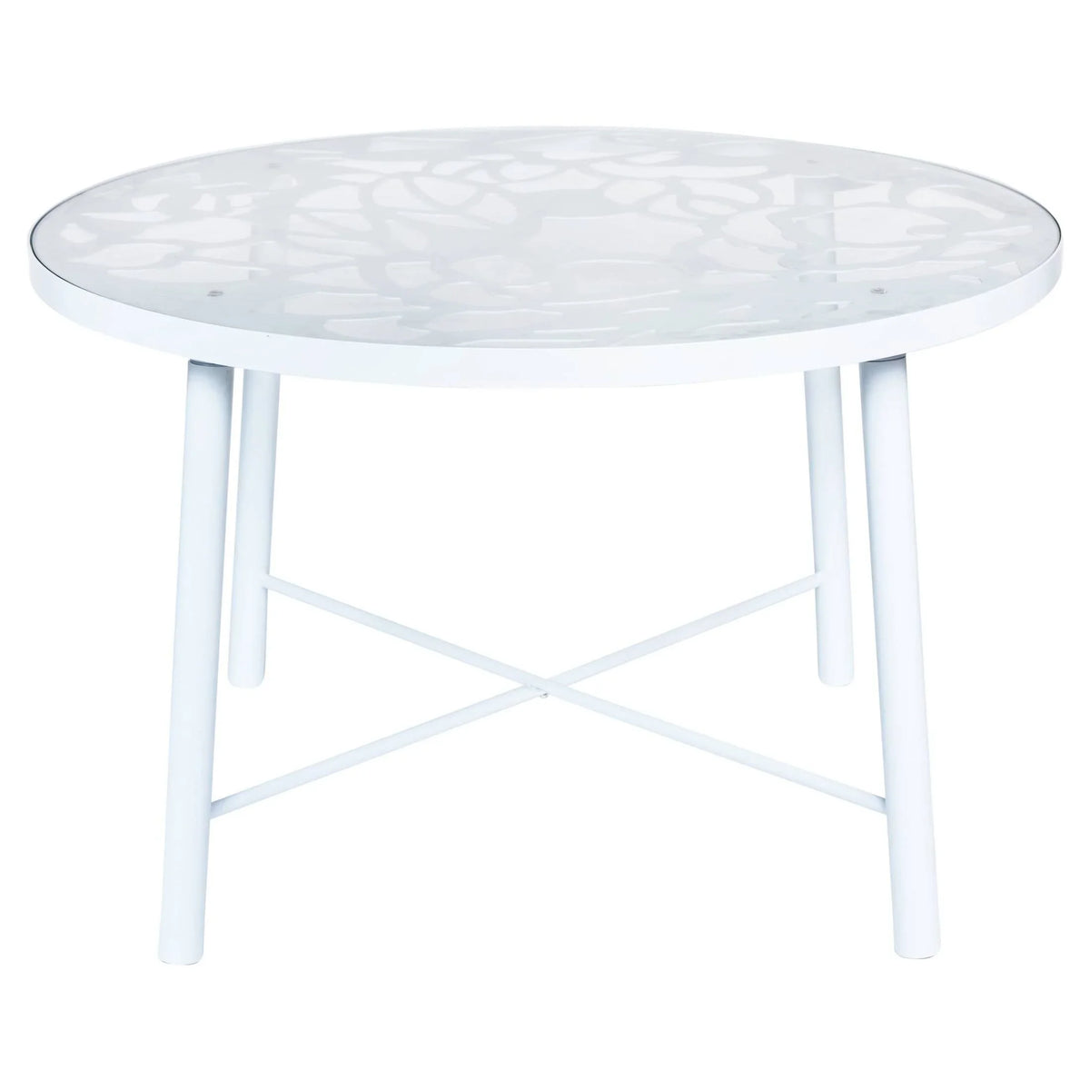 Devon 7-Piece Outdoor Dining Set: Aluminum Table with Glass Top & 6 Flower Armchairs - Elax Furniture