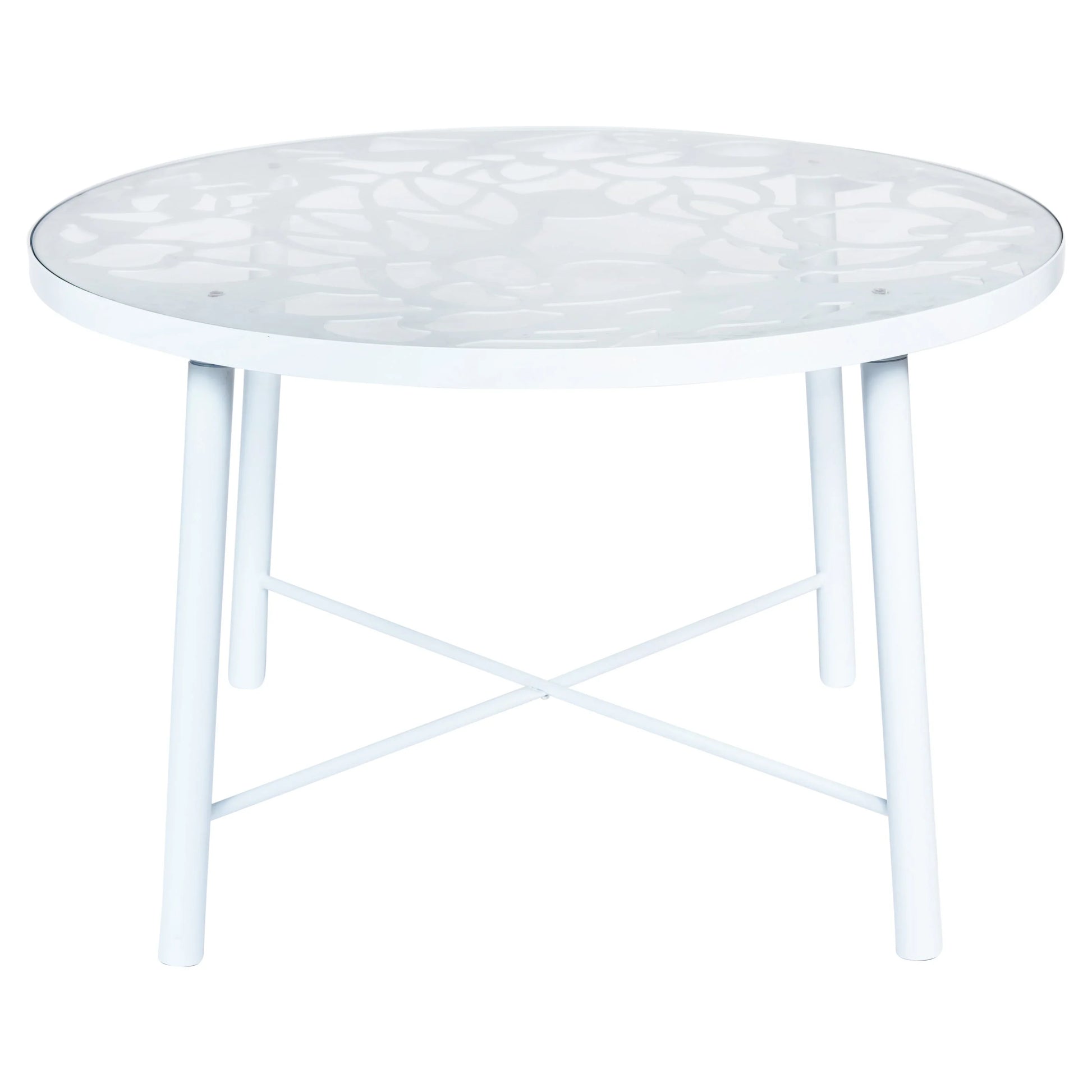 Devon Tree Design Glass Top Aluminum Base Indoor Outdoor Bistro Dining Table - Elax Furniture