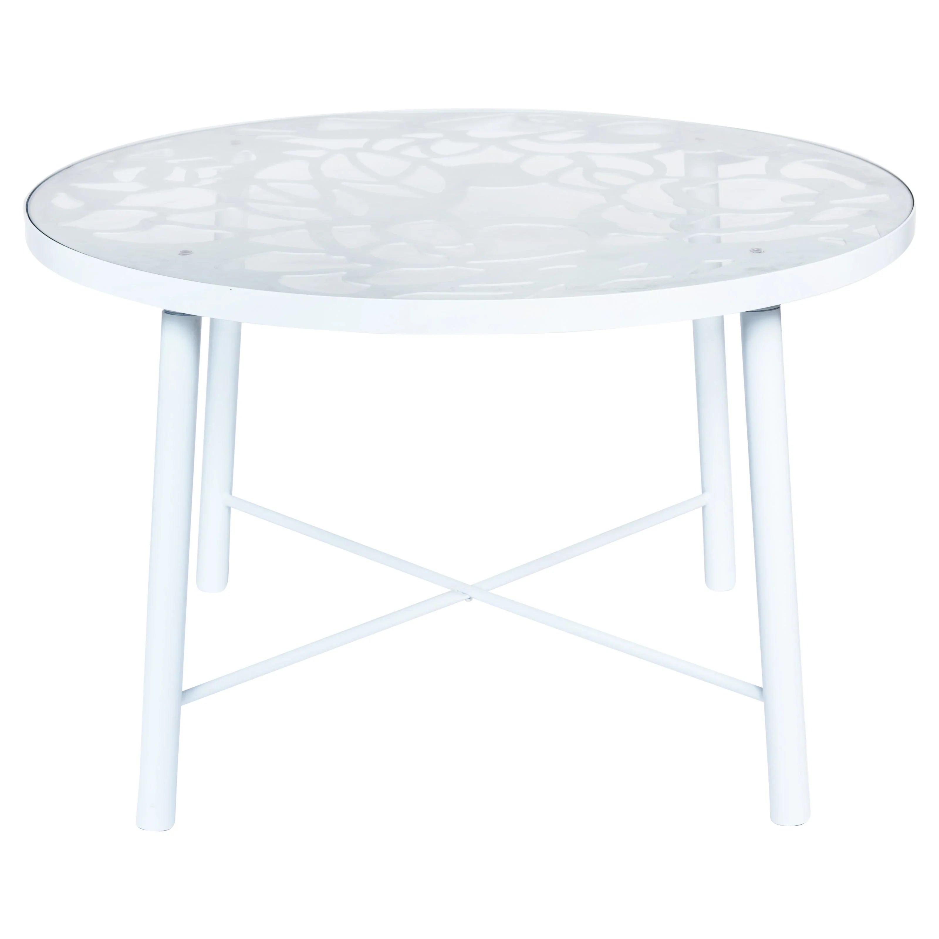 Devon Tree Design Glass Top Aluminum Base Indoor Outdoor Bistro Dining Table - Elax Furniture