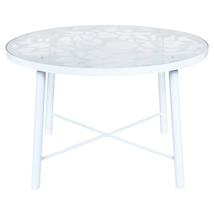 Devon Tree Design Glass Top Aluminum Base Indoor Outdoor Bistro Dining Table - Elax Furniture