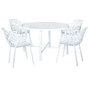 Devon Tree Design Glass Top Aluminum Base Indoor Outdoor Bistro Dining Table - Elax Furniture