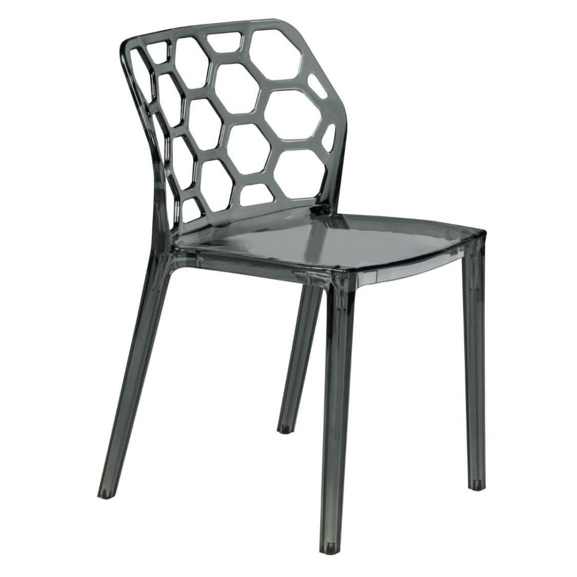 Dynamic Modern Honeycomb Design Dining Side Chair Black Dining Chair Leisuremod