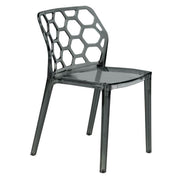 Dynamic Modern Honeycomb Design Dining Side Chair Black Dining Chair Leisuremod