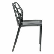 Dynamic Modern Honeycomb Design Dining Side Chair Black Dining Chair Leisuremod