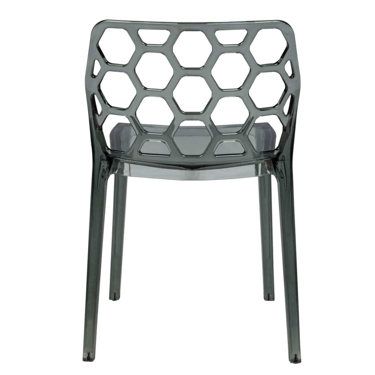 Dynamic Modern Honeycomb Design Dining Side Chair Black Dining Chair Leisuremod
