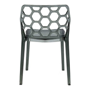 Dynamic Modern Honeycomb Design Dining Side Chair Black Dining Chair Leisuremod