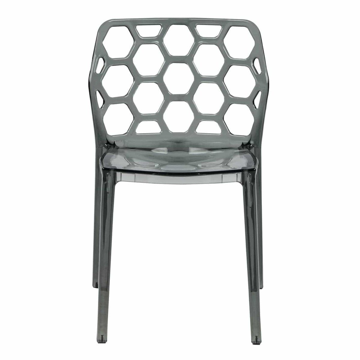 Dynamic Modern Honeycomb Design Dining Side Chair Black Dining Chair Leisuremod