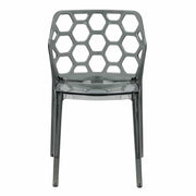 Dynamic Modern Honeycomb Design Dining Side Chair Black Dining Chair Leisuremod