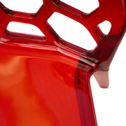 Dynamic Modern Honeycomb Design Dining Side Chair Red Dining Chair Leisuremod