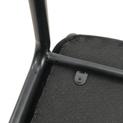 Ervilla Mid-Century Modern Wicker Bar Stool with Fabric Seat and Black Powder Coated Steel Frame - Elax Furniture
