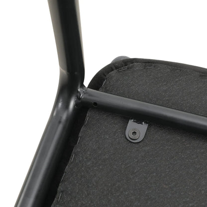 Ervilla Mid-Century Modern Wicker Bar Stool with Fabric Seat and Black Powder Coated Steel Frame - Elax Furniture