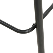 Ervilla Mid-Century Modern Wicker Bar Stool with Fabric Seat and Black Powder Coated Steel Frame - Elax Furniture