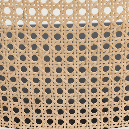 Ervilla Modern Wicker Bar Stool with Fabric Seat and White Powder Coated Steel Frame, Set of 2 - Elax Furniture