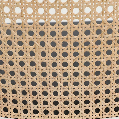 Ervilla Modern Wicker Bar Stool with Fabric Seat and White Powder Coated Steel Frame - Elax Furniture