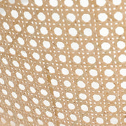Ervilla Modern Wicker Bar Stool with Fabric Seat and White Powder Coated Steel Frame - Elax Furniture