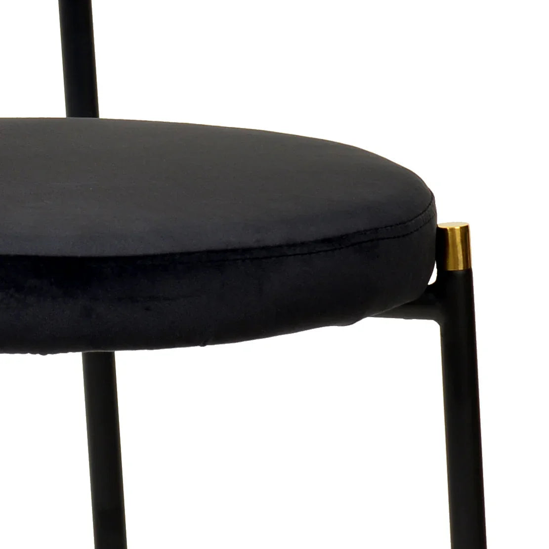 Euston Modern Wicker Dining Chair with Round Velvet Seat Set of 4 - Elax Furniture