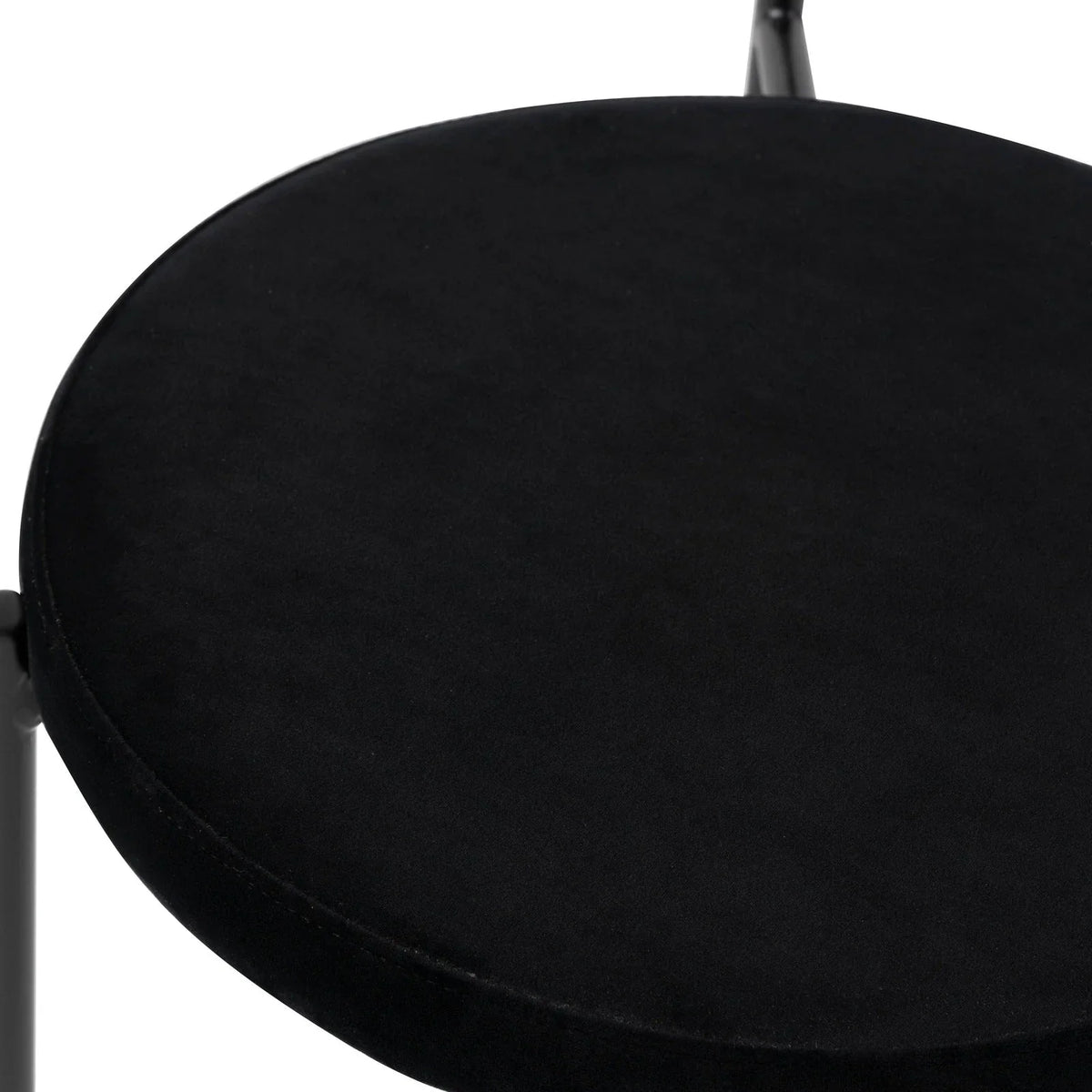 Euston Modern Upholstered Dining Chair with Round Wicker/Velvet Back Style - Elax Furniture