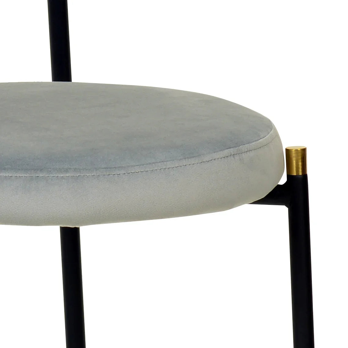 Euston Modern Wicker Dining Chair with Round Velvet Seat Set of 4 - Elax Furniture