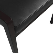 Ethora Dining Chair Upholstered in Leather with Curved Open Back Design and Rubberwood Frame - Elax Furniture