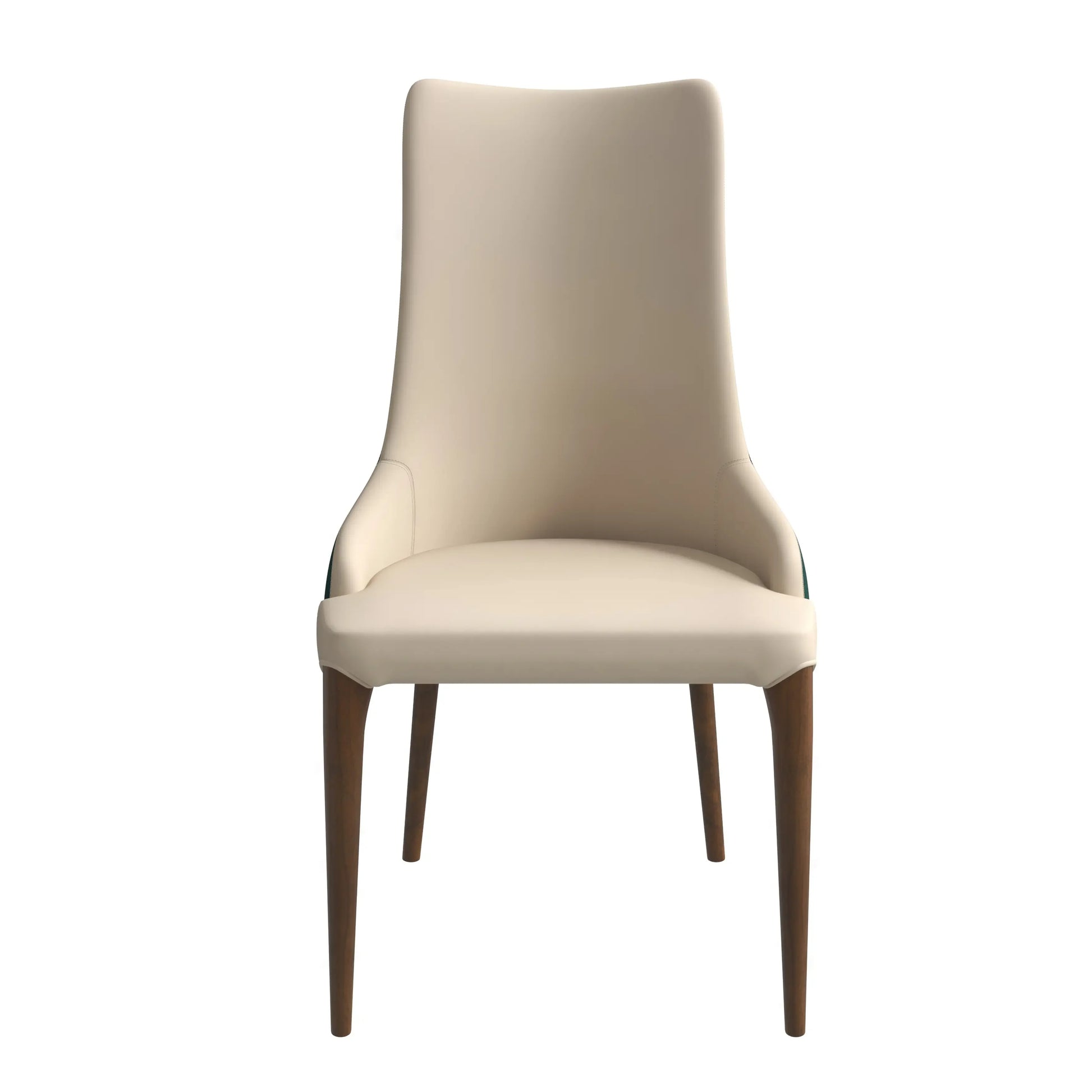 Elm Dining Chair with a Leather/Velvet Seat and a Two-Tone Color Design Backrest in Ash Wood Set of 2 - Elax Furniture