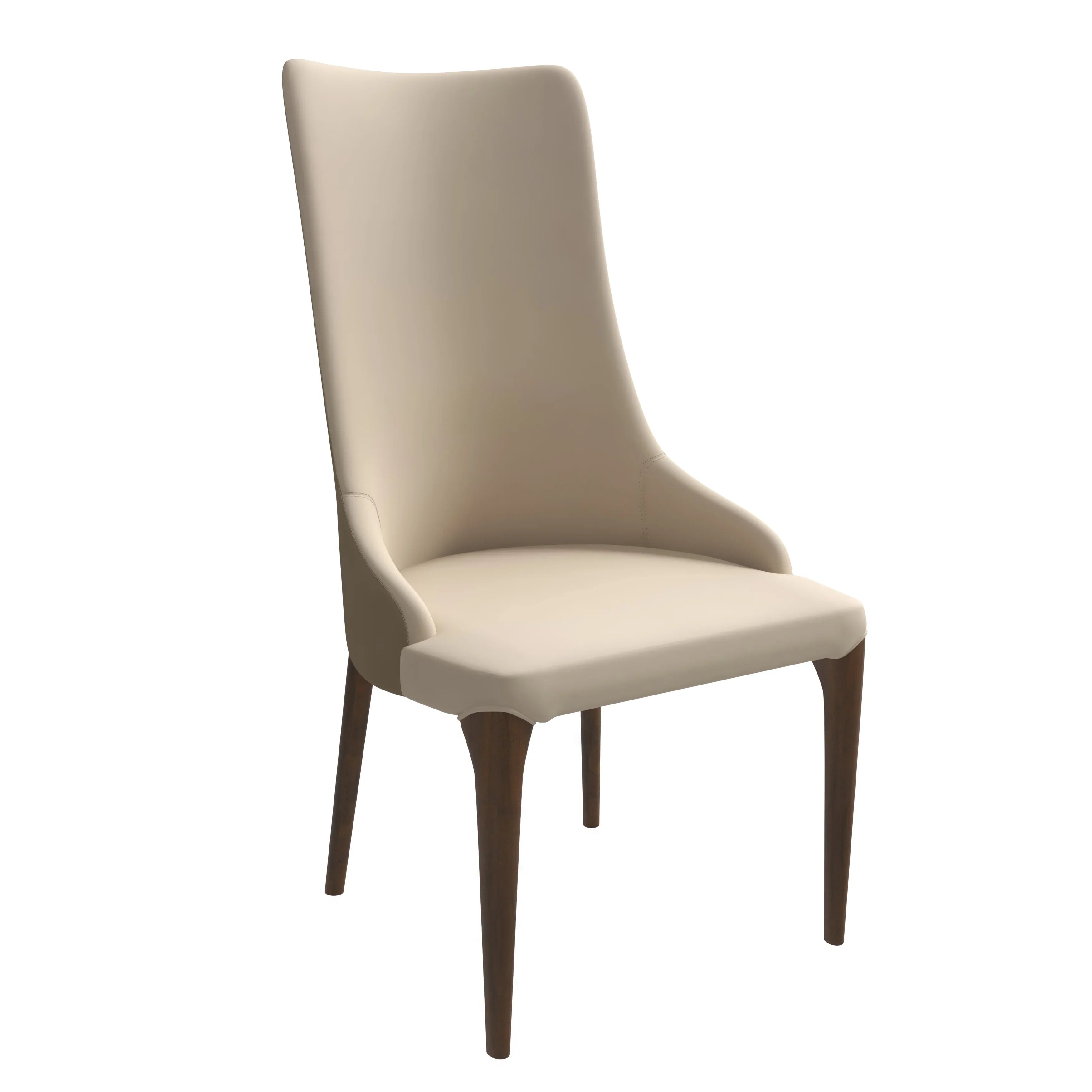 Elm Dining Chair with a Leather/Velvet Seat and a Two-Tone Color Design Backrest in Ash Wood - Elax Furniture