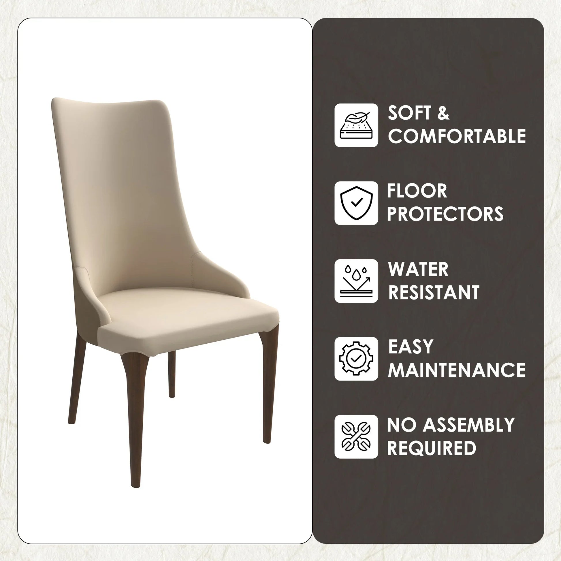 Elm Dining Chair with a Leather/Velvet Seat and a Two-Tone Color Design Backrest in Ash Wood - Elax Furniture
