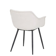 Markley Leather Dining Chair with Powder-Coated Iron Legs