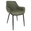 Markley Leather Dining Chair with Powder-Coated Iron Legs