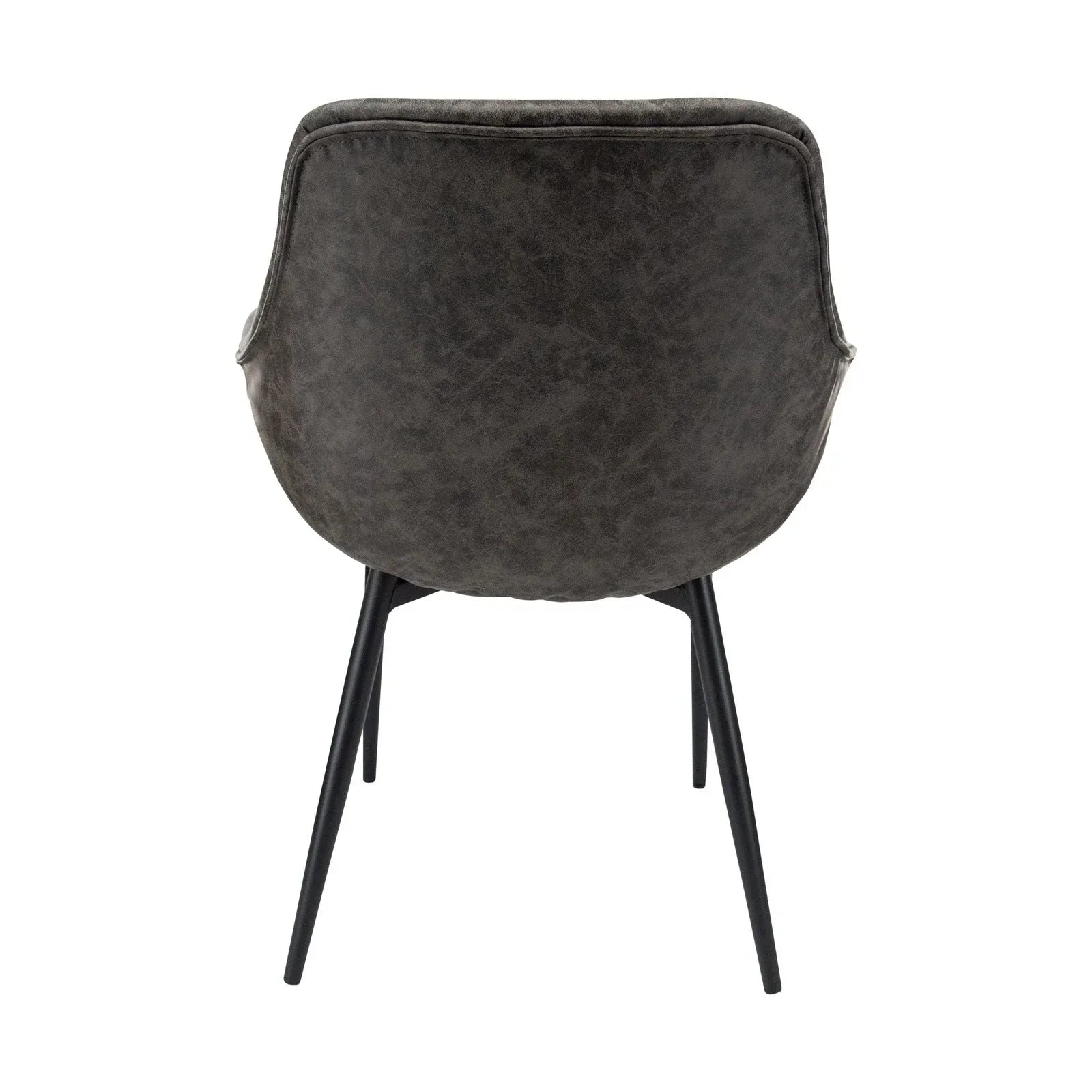 Markley Modern Leather Dining Arm Chair With Metal Legs Set of 2 - Elax Furniture